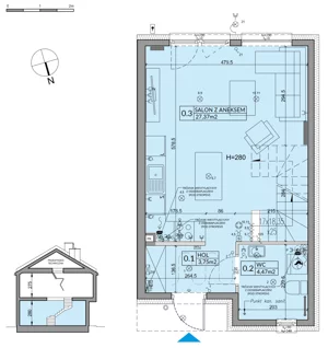 Dom 72,53 m², oferta nr 65A, Nova Magdalenka 7 - etap 7, Słomin, ul. Janczewicka