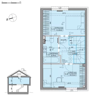 Dom 65,67 m², oferta nr 96A, Nova Magdalenka 7 - etap 8, Słomin, ul. Janczewicka