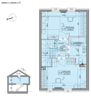 Dom 72,53 m², oferta nr 96B, Nova Magdalenka 7 - etap 8, Słomin, ul. Janczewicka