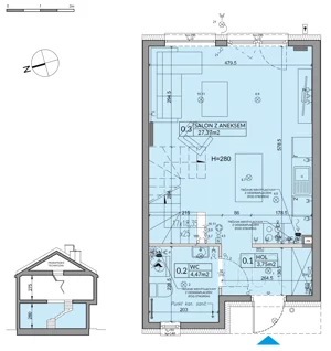 Dom 72,53 m², oferta nr 96B, Nova Magdalenka 7 - etap 8, Słomin, ul. Janczewicka