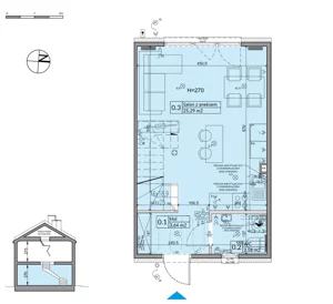 Dom 62,30 m², oferta nr 19B, Osiedle Stokrotki - etap 3, Boryszew, ul. Nadziei