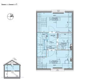Dom 62,30 m², oferta nr 21B, Osiedle Stokrotki - etap 3, Boryszew, ul. Nadziei