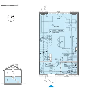 Dom 62,30 m², oferta nr 25B, Osiedle Stokrotki - etap 4, Boryszew, ul. Nadziei