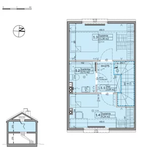 Dom 62,30 m², oferta nr 26A, Osiedle Stokrotki - etap 4, Boryszew, ul. Nadziei