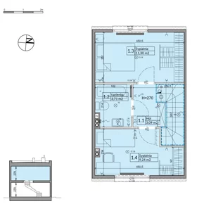 Dom 62,30 m², oferta nr 30A, Osiedle Stokrotki - etap 4, Boryszew, ul. Nadziei