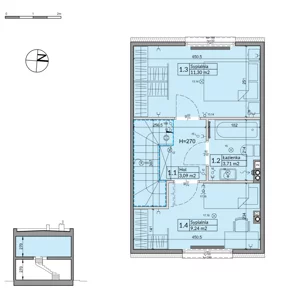 Dom 62,30 m², oferta nr 33B, Osiedle Stokrotki - etap 5, Boryszew, ul. Nadziei