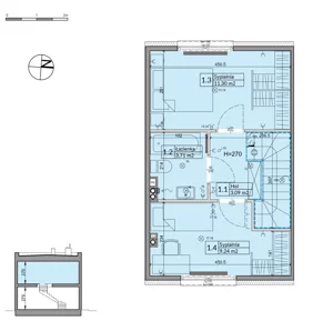 Dom 62,30 m², oferta nr 34A, Osiedle Stokrotki - etap 5, Boryszew, ul. Nadziei