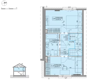 Dom 68,42 m², oferta nr 30A, Osiedle Słoneczne - etap 3, Sulejówek, ul. Szklarniowa