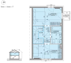 Dom 68,42 m², oferta nr 30B, Osiedle Słoneczne - etap 3, Sulejówek, ul. Szklarniowa