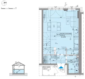 Dom 68,42 m², oferta nr 31B, Osiedle Słoneczne - etap 4, Sulejówek, ul. Szklarniowa