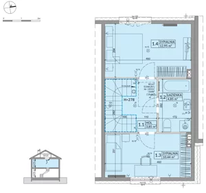 Dom 68,42 m², oferta nr 36B, Osiedle Słoneczne - etap 4, Sulejówek, ul. Szklarniowa