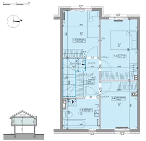 Dom 80,54 m², oferta nr 32B, Ogrody Przyjaciół 5 - etap 3, Warszawa, Białołęka, Szamocin, ul. Cieślewskich