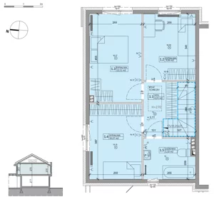 Dom 81,17 m², oferta nr 34B, Ogrody Przyjaciół 5 - etap 3, Warszawa, Białołęka, Szamocin, ul. Cieślewskich