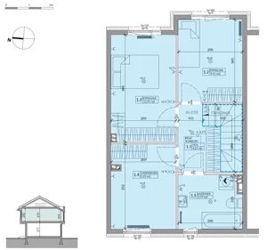 Dom 80,54 m², oferta nr 35B, Ogrody Przyjaciół 5 - etap 3, Warszawa, Białołęka, Szamocin, ul. Cieślewskich