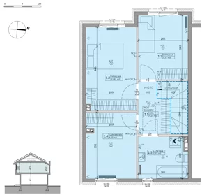 Dom 80,54 m², oferta nr 37B, Ogrody Przyjaciół 5 - etap 4, Warszawa, Białołęka, Szamocin, ul. Inna