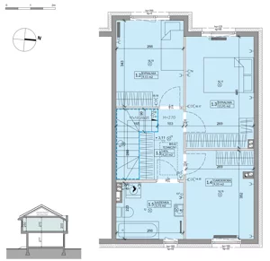 Dom 80,54 m², oferta nr 39B, Ogrody Przyjaciół 5 - etap 4, Warszawa, Białołęka, Szamocin, ul. Inna