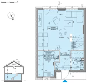 Dom 82,07 m², oferta nr 39B, Nova Magdalenka 7 - etap 5,6, Słomin, ul. Janczewicka