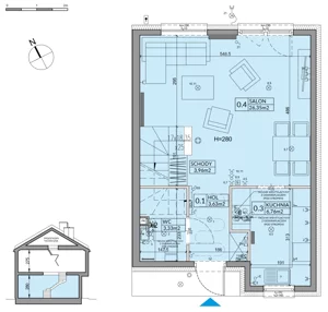 Dom 82,07 m², oferta nr 53A, Nova Magdalenka 7 - etap 5,6, Słomin, ul. Janczewicka