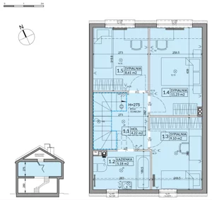 Dom 82,62 m², oferta nr 58B, Nova Magdalenka 7 - etap 5,6, Słomin, ul. Janczewicka