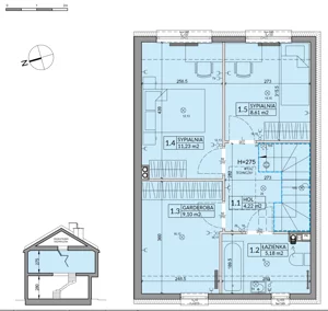 Dom 82,62 m², oferta nr 100A, Nova Magdalenka 7 - etap 7, Słomin, ul. Janczewicka