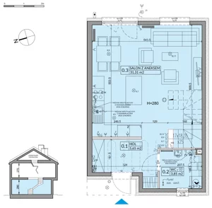 Dom 82,62 m², oferta nr 100A, Nova Magdalenka 7 - etap 7, Słomin, ul. Janczewicka