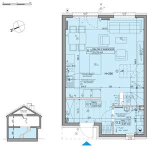 Dom 82,62 m², oferta nr 101A, Nova Magdalenka 7 - etap 7, Słomin, ul. Janczewicka