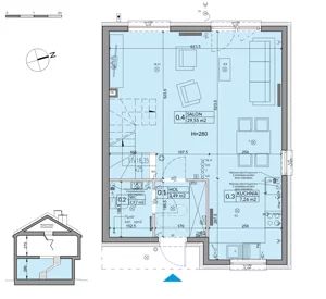 Dom 92,73 m², oferta nr 102A, Nova Magdalenka 7 - etap 7, Słomin, ul. Janczewicka