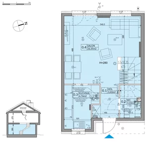 Dom 82,07 m², oferta nr 102B, Nova Magdalenka 7 - etap 7, Słomin, ul. Janczewicka