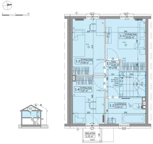 Dom 77,99 m², oferta nr 38A, Osiedle Słoneczne - etap 4, Sulejówek, ul. Szklarniowa