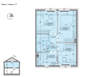 Dom 72,70 m², oferta nr 24B, Osiedle Stokrotki - etap 3, Boryszew, ul. Nadziei