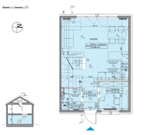 Dom 72,70 m², oferta nr 24B, Osiedle Stokrotki - etap 3, Boryszew, ul. Nadziei