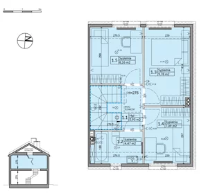 Dom 72,70 m², oferta nr 26B, Osiedle Stokrotki - etap 4, Boryszew, ul. Nadziei