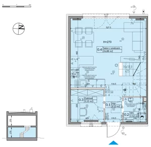 Dom 72,70 m², oferta nr 27A, Osiedle Stokrotki - etap 4, Boryszew, ul. Nadziei