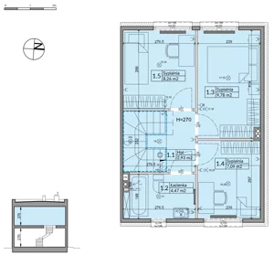 Dom 72,70 m², oferta nr 38B, Osiedle Stokrotki - etap 5, Boryszew, ul. Nadziei