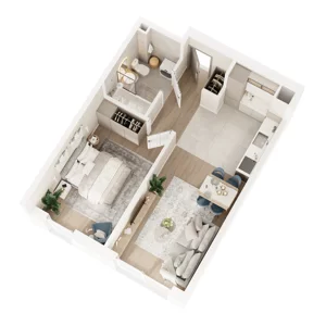 2 pokoje, mieszkanie 43,79 m², parter, oferta nr SU1, Miasto Ogród 6, Ożarów Mazowiecki, ul. Widok