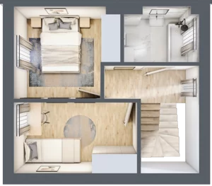 Dom 59,42 m², oferta nr 2, Zielone Ogrody, Łódź, Widzew, ul. Zygmunta