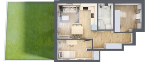 3 pokoje, mieszkanie 46,34 m², parter, oferta nr 63, Manufaktura Marki 2, Marki, ul. Stawowa