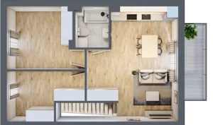 3 pokoje, mieszkanie 56,07 m², piętro 1, oferta nr 86, Manufaktura Marki 2, Marki, ul. Stawowa