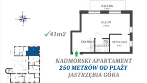 2 pokoje, apartament inwestycyjny 40,80 m², piętro 2, oferta nr 2.6, Apartamenty FILMARE, Jastrzębia Góra, ul. Derdowskiego 17