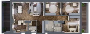 4 pokoje, mieszkanie 114,92 m², piętro 5, oferta nr C 5.1, Melody Loft, Łódź, Śródmieście, Śródmieście-Wschód, ul. Pomorska 72/74