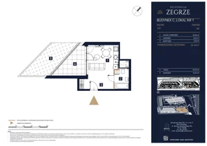 1 pokój, apartament 26,42 m², parter, oferta nr C01, Rezydencja Zegrze III, Zegrze, ul. Groszkowskiego 22A