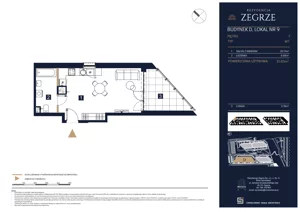 1 pokój, apartament 35,85 m², piętro 1, oferta nr D09, Rezydencja Zegrze III, Zegrze, ul. Groszkowskiego 22A