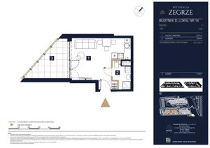 1 pokój, apartament 25,12 m², piętro 2, oferta nr D14, Rezydencja Zegrze III, Zegrze, ul. Groszkowskiego 22A