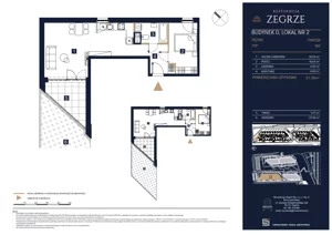 2 pokoje, apartament 51,38 m², parter, oferta nr D02, Rezydencja Zegrze III, Zegrze, ul. Groszkowskiego 22A