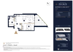 2 pokoje, apartament 41,93 m², piętro 2, oferta nr D17, Rezydencja Zegrze III, Zegrze, ul. Groszkowskiego 22A
