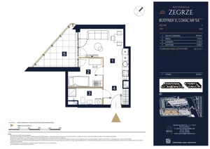 2 pokoje, apartament 34,51 m², piętro 2, oferta nr D54, Rezydencja Zegrze III, Zegrze, ul. Groszkowskiego 22A