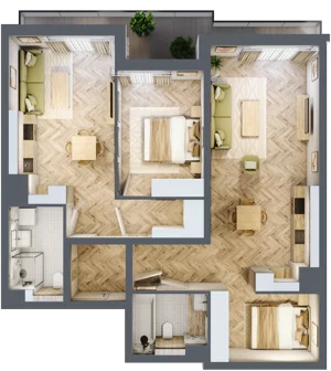 3 pokoje, apartament 84,82 m², piętro 4, oferta nr M.4.10, Marimonte - Apartamenty Mieszkalne, Warszawa, Bielany, Marymont-Kaskada, ul. Marymoncka 4