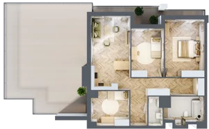 4 pokoje, apartament 86,41 m², piętro 3, oferta nr M.3.15, Marimonte - Apartamenty Mieszkalne, Warszawa, Bielany, Marymont-Kaskada, ul. Marymoncka 4