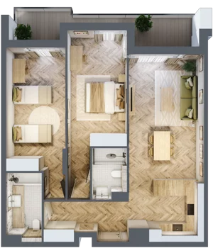 3 pokoje, apartament 79,20 m², piętro 3, oferta nr M.3.6, Marimonte - Apartamenty Mieszkalne, Warszawa, Bielany, Marymont-Kaskada, ul. Marymoncka 4