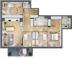5 pokoi, apartament 118,61 m², piętro 6, oferta nr MA033, ale!KEN, Warszawa, Ursynów, Ursynów Centrum, ul. Indiry Gandhi 7